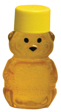 Clear 2 oz Honey Bear with Cap 24 pack,CN522, Mann Lake Ltd.