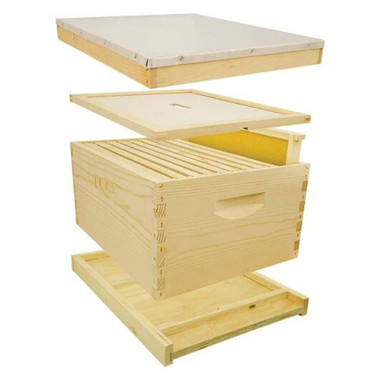 10 Frame 9 5/8" Unassembled Complete Hive Kit With Foundation,KD100, Mann Lake Ltd.