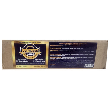 FD314, Ultra Bee Plus Patties with Natural Pollen, 10 lb, Mann Lake