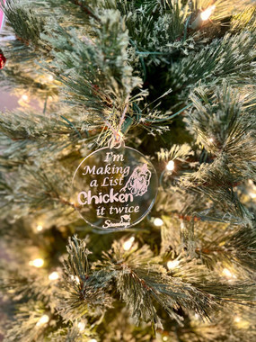 Acrylic Chicken Ornament