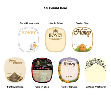 1 1/2 lb Bear Labels for Honey Bottles, 250 pk,Z284, Mann Lake Ltd.
