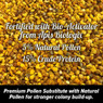 Premium pollen substitute with natural pollen for stronger colony build-up